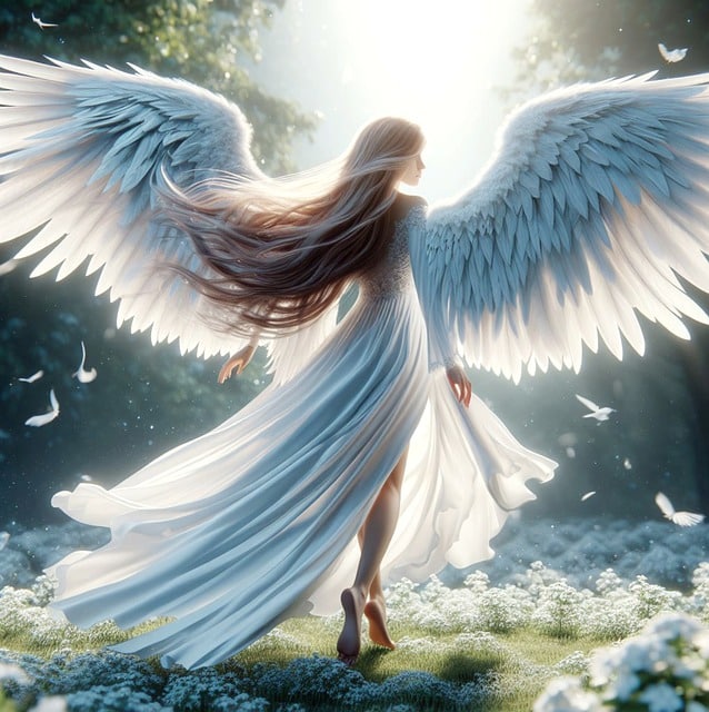 Angel flying in the air