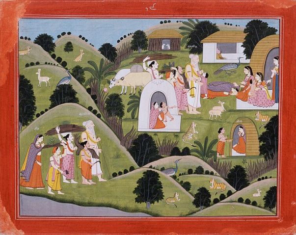 Sita in the hermitage of Valmiki